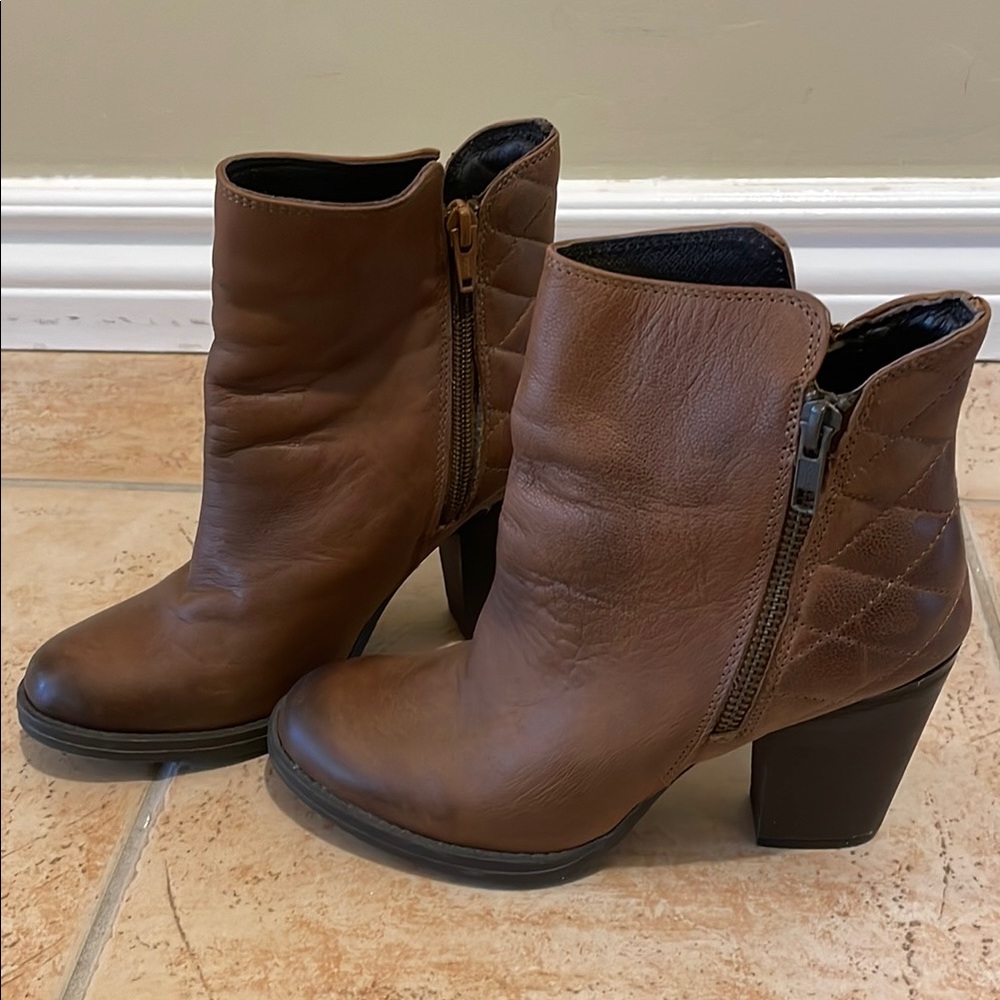 Brown Leather Ankle Boots